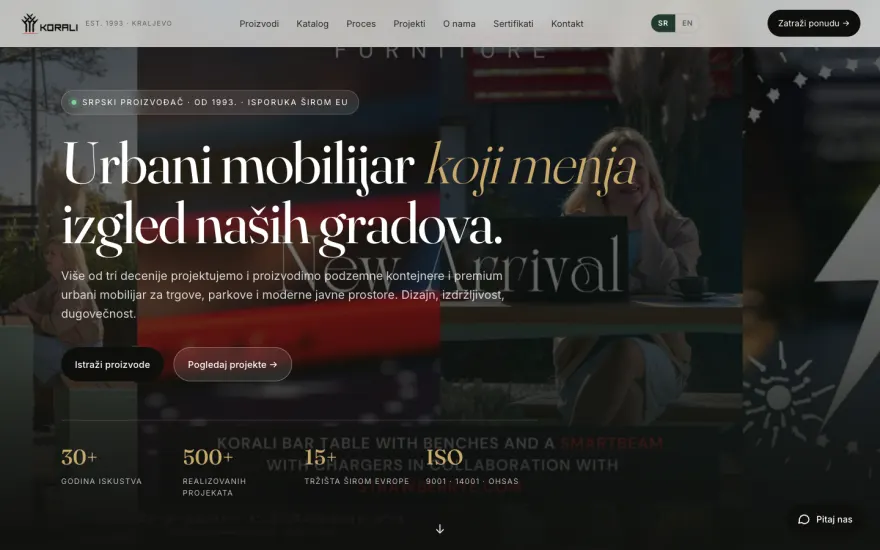 Zvanični sajt kompanije KORALI