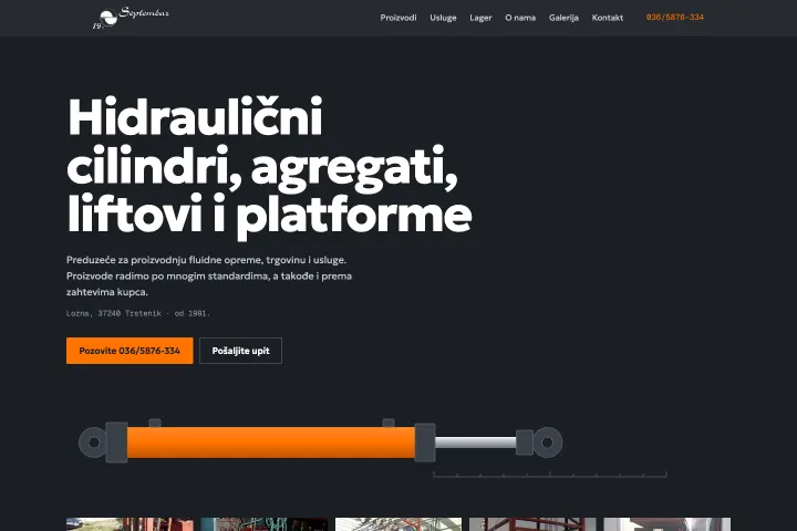 19. Septembar — Hidraulika: cilindri, agregati, liftovi i platforme