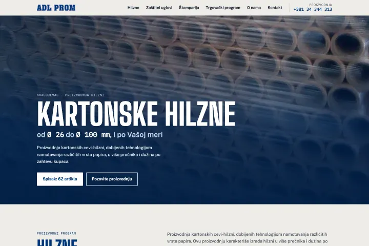 ADL PROM — Kartonske hilzne i ambalaža
