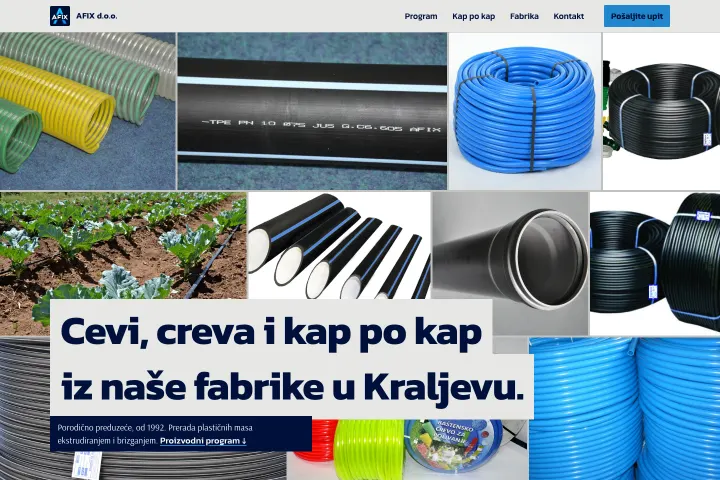 AFIX d.o.o. — PE cevi i creva