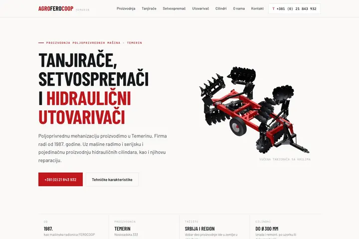 Agroferocoop — Mašine i oprema