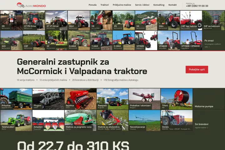 AgroMONDO d.o.o. — Traktori i priključne mašine