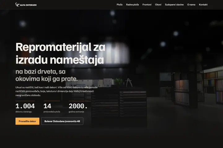Alfa Enterijer — Repromaterijal za nameštaj