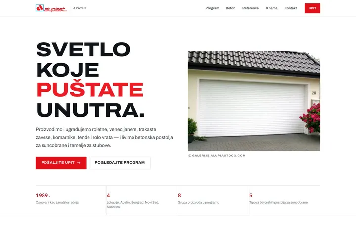 Alu-plast Apatin — Roletne · Venecijaneri