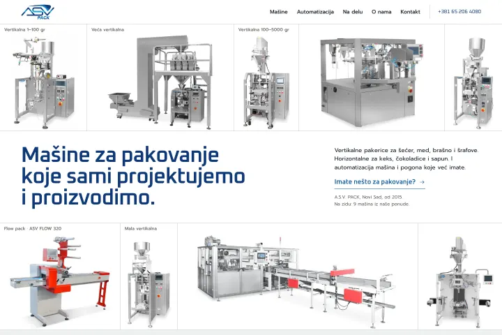 ASV Pack — Mašine za pakovanje