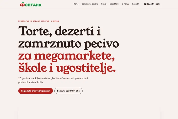 ATLER-FONTANA — Torte, dezerti i zamrznuto pecivo