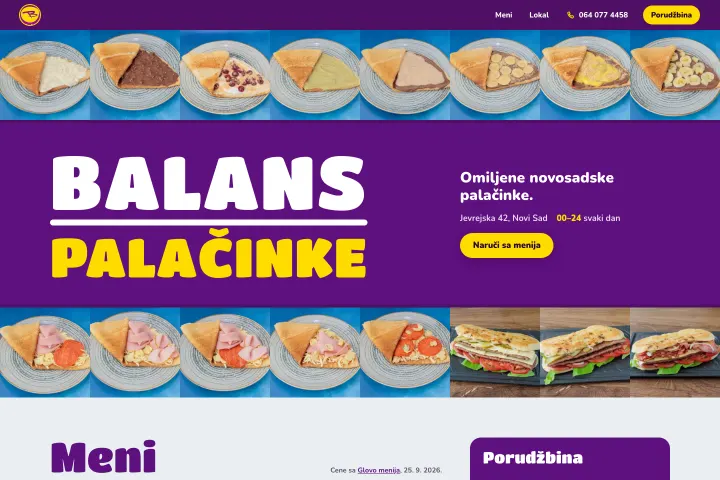 Balans Palačinke — Palačinke i šiš, 00–24