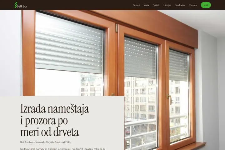 Beli Bor d.o.o. — Stolarija, vrata i parket