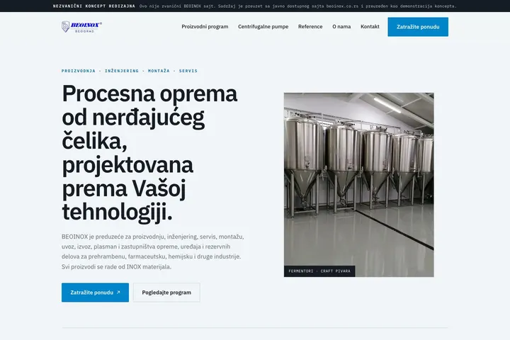 BEOINOX — Oprema · Nerđajući čelik