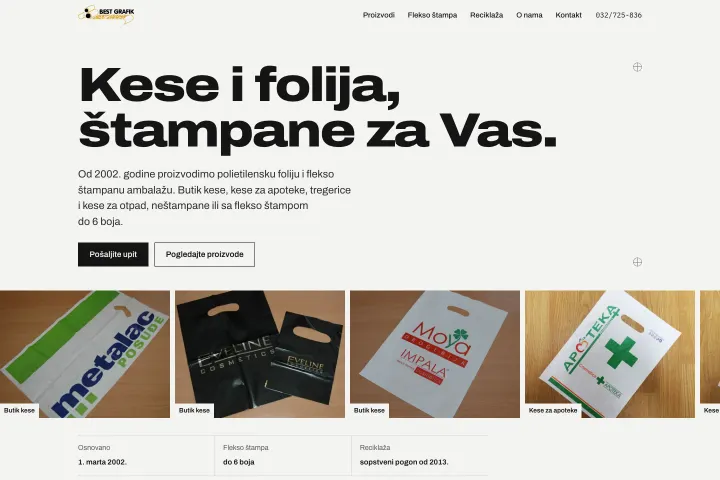 Best grafik — Ambalaža: PE folija i flekso štampane kese