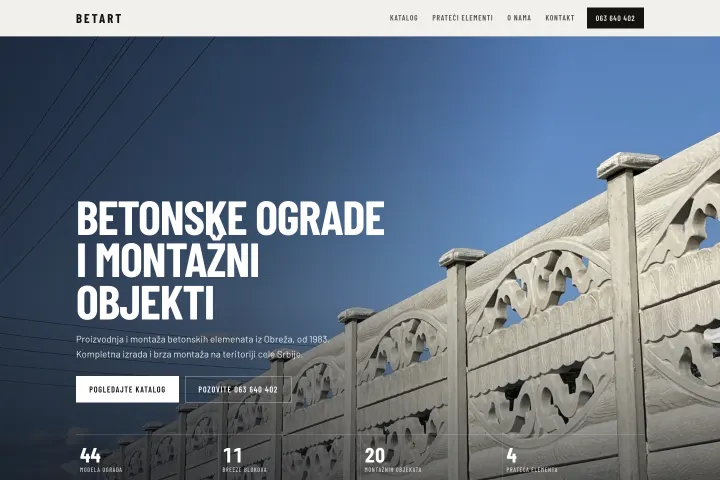 Betart — Betonske ograde i montažni objekti