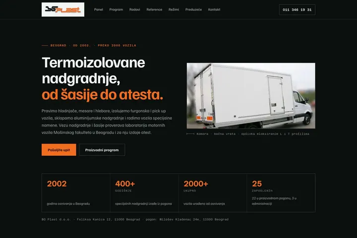 BG Plast — Nadgradnje za komercijalna vozila