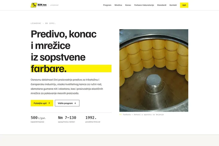 BIM tex — Predivo · Konac