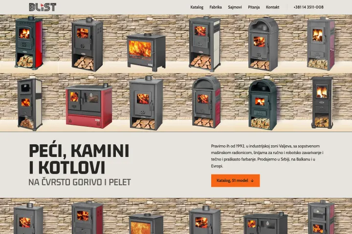 Blist d.o.o. — Peći, kamini i kotlovi