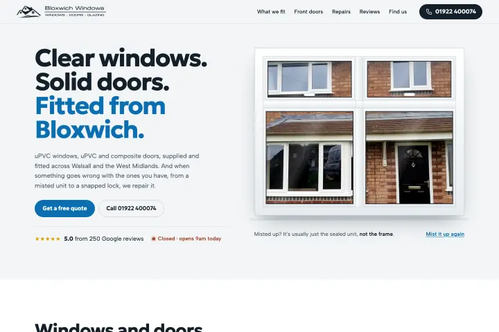 Bloxwich Windows — Ugradnja prozora, vrata i stakla