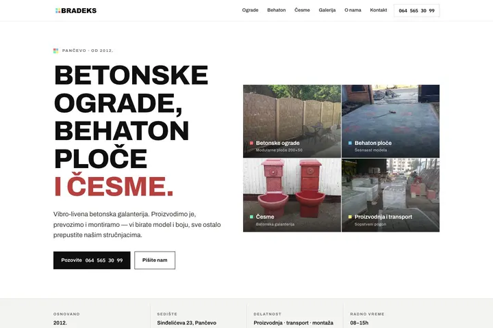 BRADEKS — Građevinski materijali
