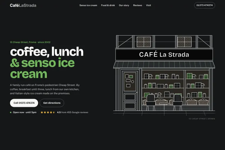 Café La Strada — Kafić i poslastičarnica (sladoled)