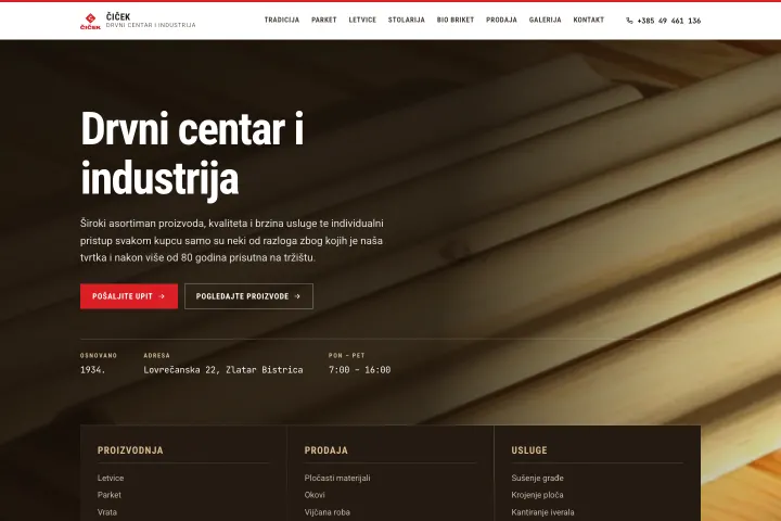 ČIČEK d.o.o. — Drvene lajsne i hrastov parket