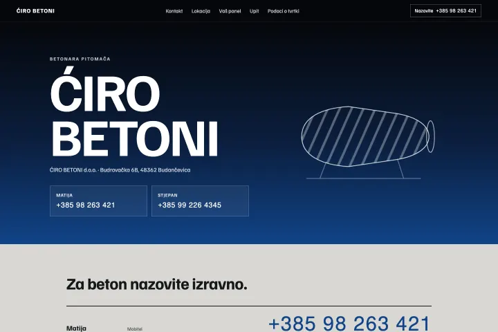 Ćiro Betoni — Betonara