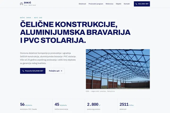 DIKIĆ — Aluminijum · PVC stolarija