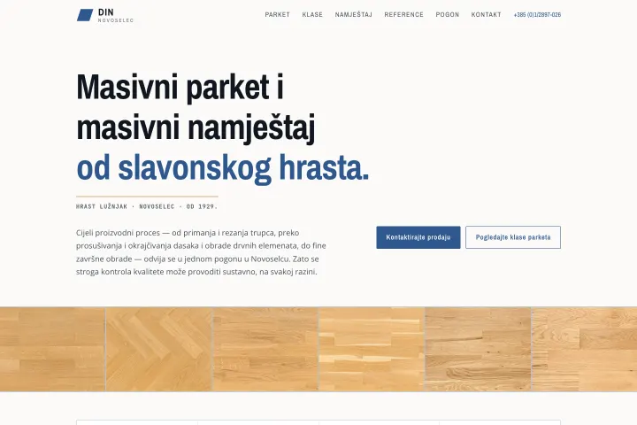 DIN Novoselec — Hrastov parket i nameštaj