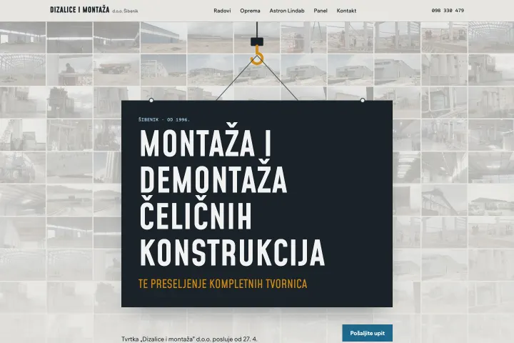 DIZALICE I MONTAŽA — Montaža čeličnih konstrukcija