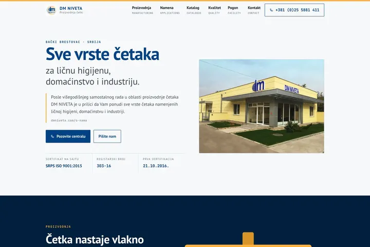 DM NIVETA — Proizvodnja četki