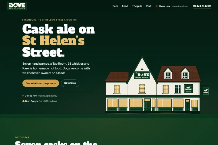 The Dove Street Inn — Pab sa točenim pivom
