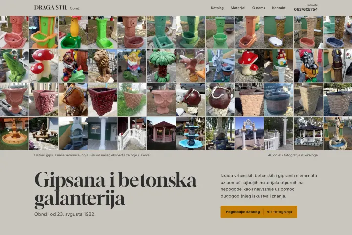 DRAGA STIL — Betonska i gipsana galanterija