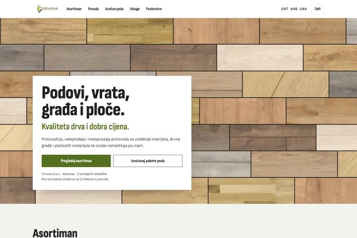 DRVONA — Podovi, vrata i drvna građa