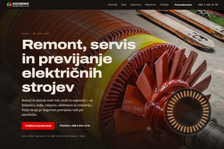 Elektroremont — Previjanje elektromotora
