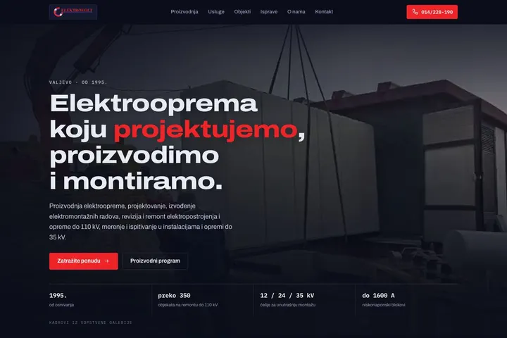 Elektrovolt — Postrojenja · PNK nosači