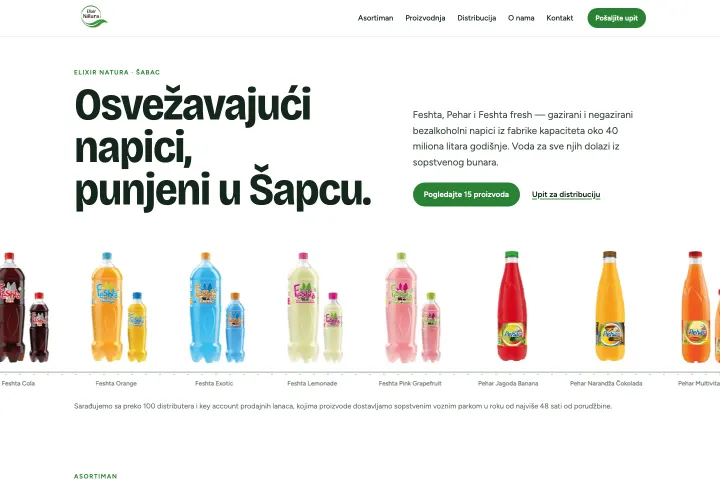 Elixir Natura — Proizvodnja bezalkoholnih napitaka