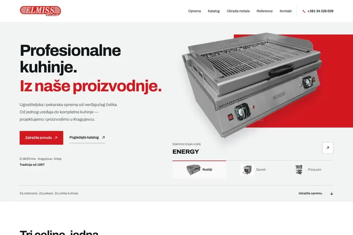 ELMISS line — Oprema · Ugostiteljstvo