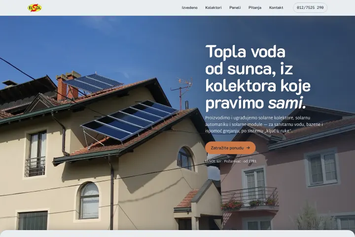 ELSOL — Solarni kolektori i sistemi