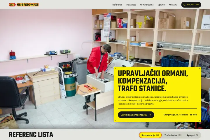 Energomag — Upravljački ormani i kompenzacija
