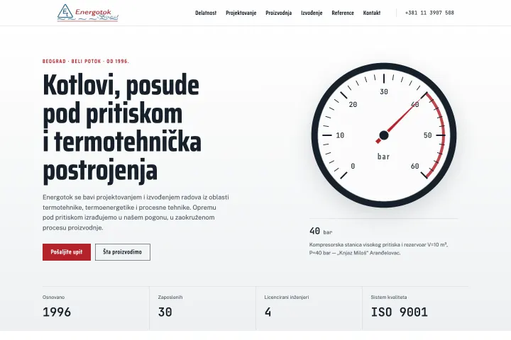 ENERGOTOK — Kotlovi i posude pod pritiskom
