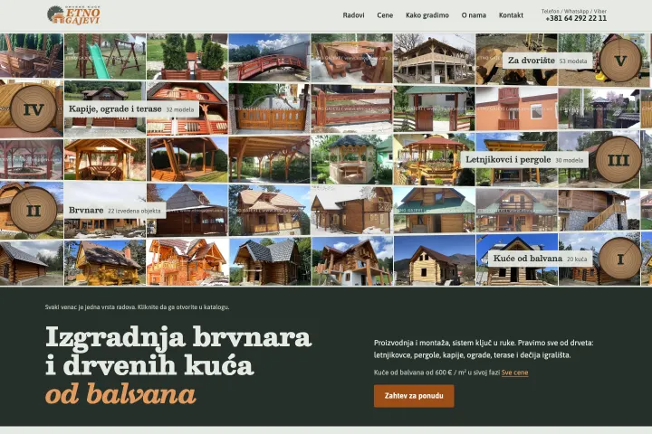 Etno Gajevi — Brvnare i kuće od balvana