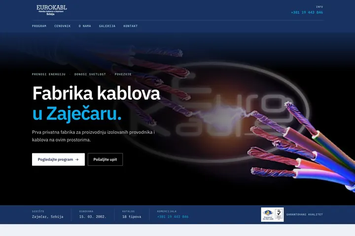 Eurokabl — Kablovi · Provodnici