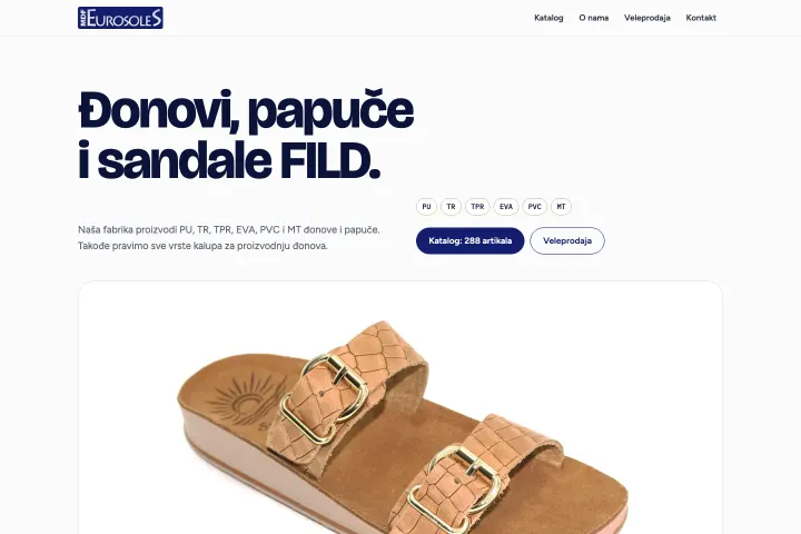 Eurosoles — Đonovi, papuče i sandale