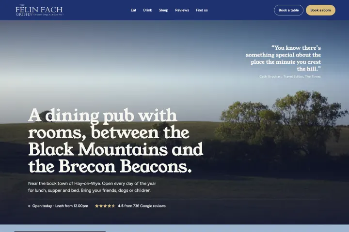 The Felin Fach Griffin — Gostionica / restoran sa sobama