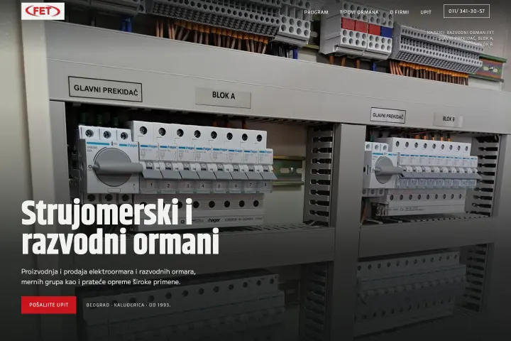 FET d.o.o. — Strujomerski i razvodni ormani