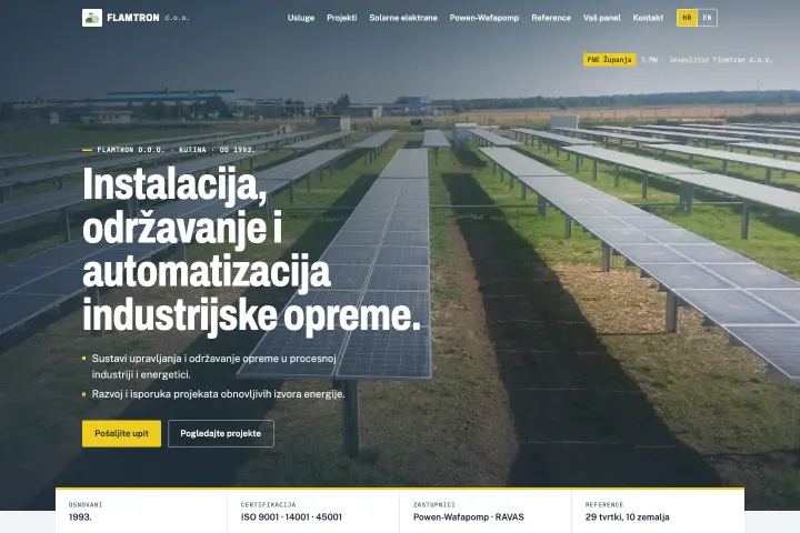 FLAMTRON — Industrijska oprema i solarne elektrane