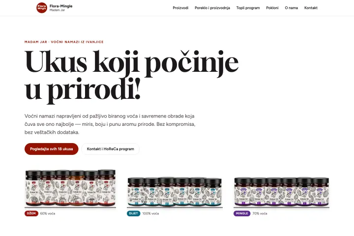 Flora-Mingle — Voćni džemovi i namazi