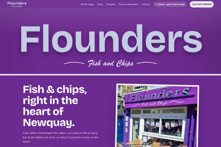 Flounders — Riba i pomfrit — hrana za poneti