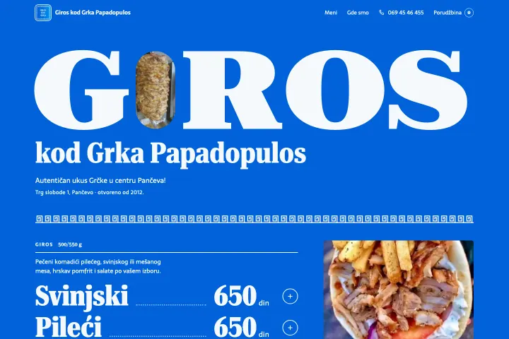 Giros kod Grka Papadopulos — Giros