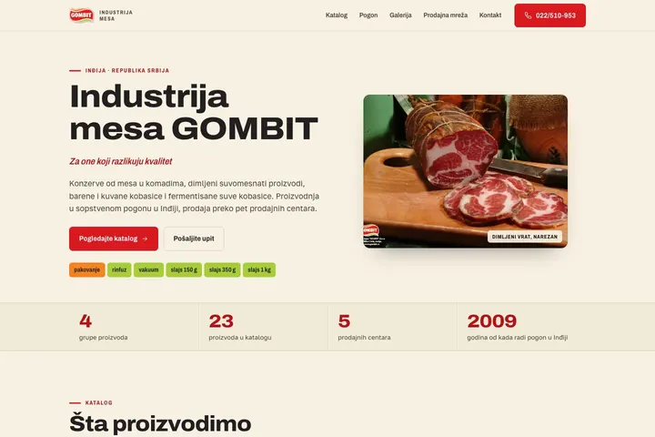 GOMBIT — Industrija mesa