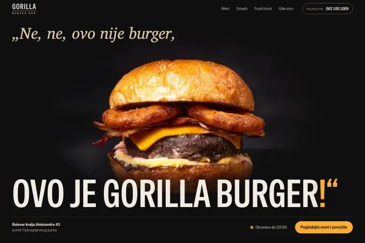 Gorilla Burger Bar — Burger bar