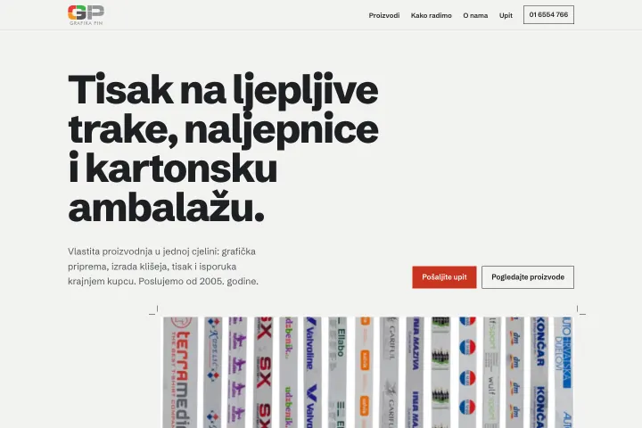 GRAFIKA PIN — Trake sa tiskom i ambalaža