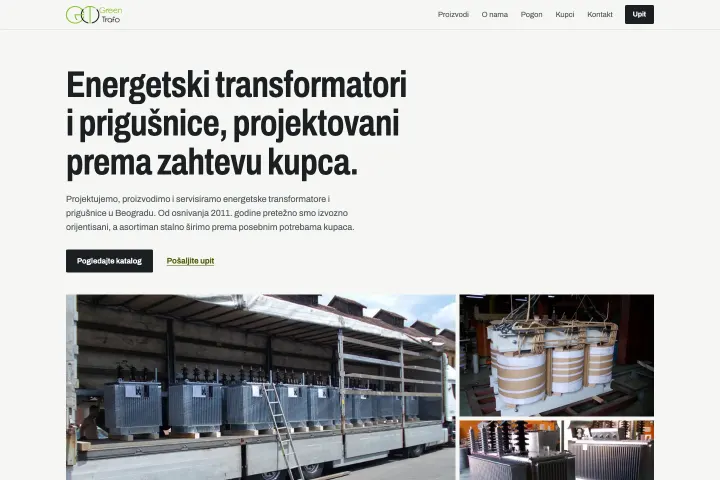 GREEN TRAFO — Energetski transformatori i prigušnice